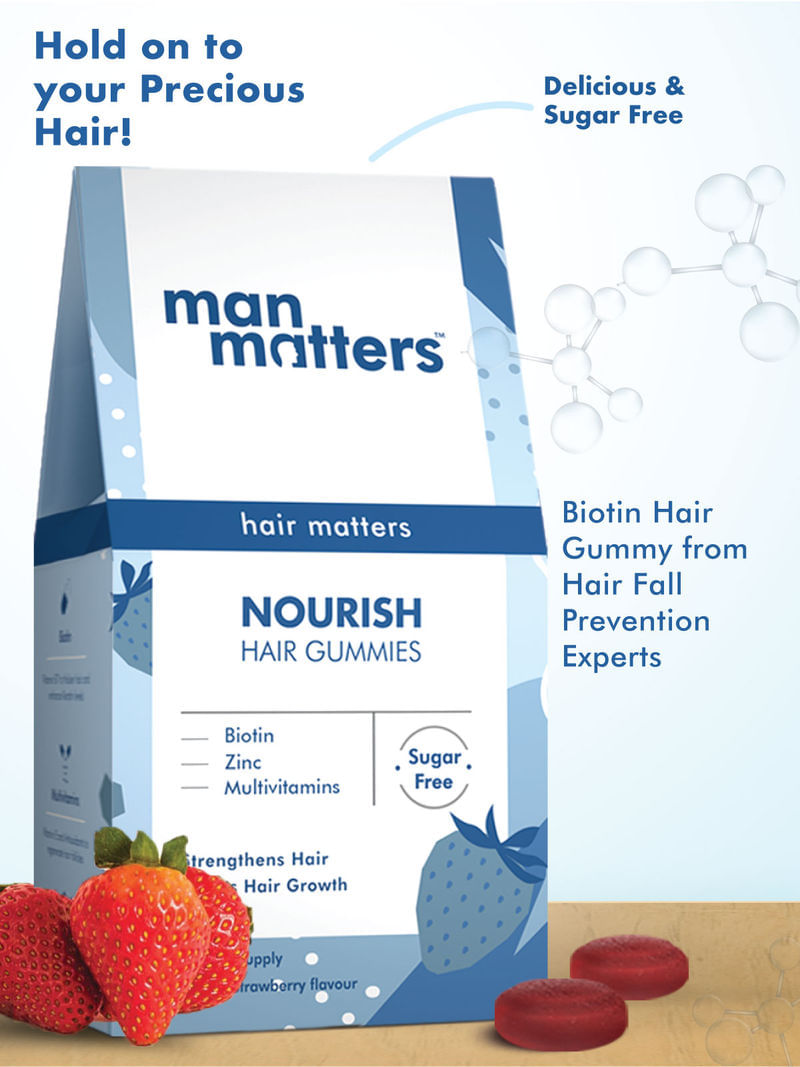 Hair Growth Gummies With Biotin Multivitamins And More Man Matters 4318